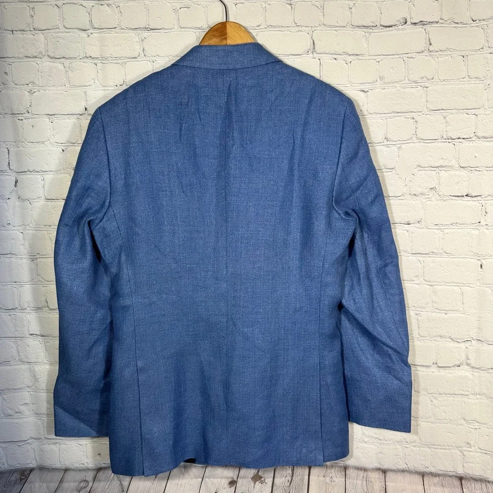 Rodd & Gunn Doyleston Jacket Mens XS Denim Blue Linen Cotton Blazer BP1214 NEW